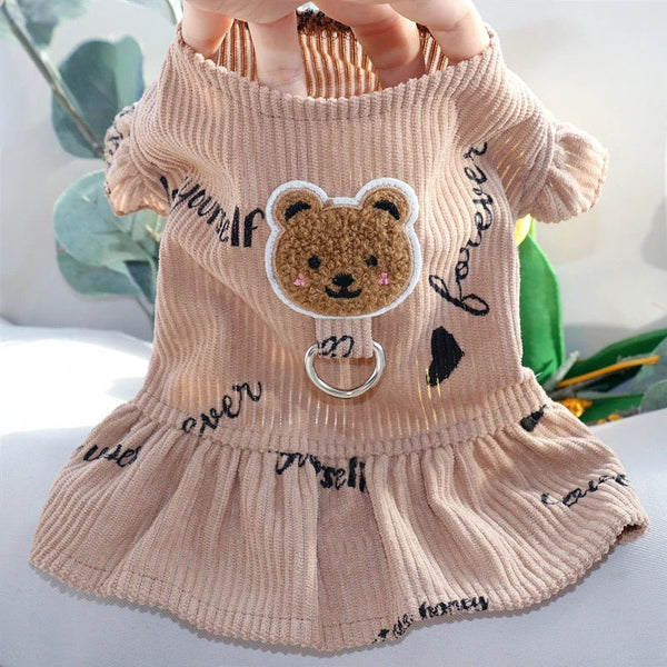 Sweet Baby Bear Abstract Dress