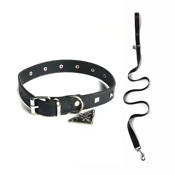 Luxury Black Collar & Leash Supreme Set