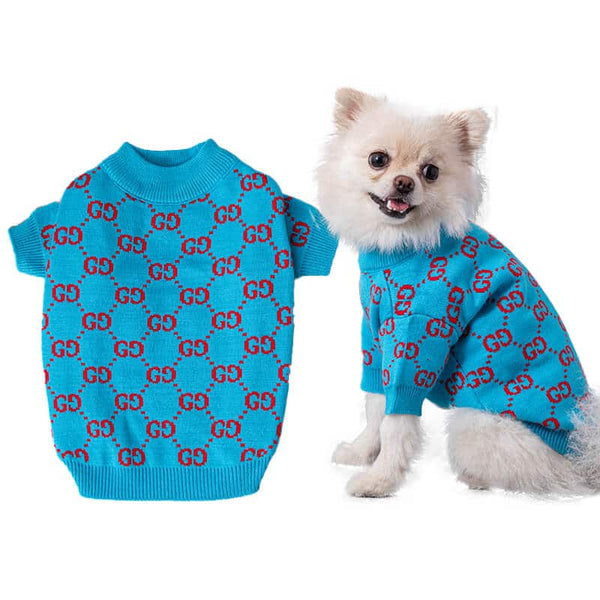 Cute Blue Dog Snatched Sweater