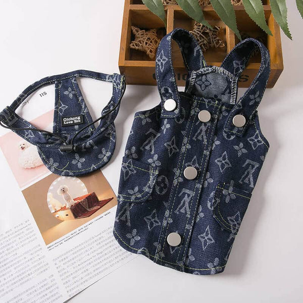 Fancy Designer Dog Clothes With Cap