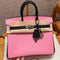 Birkin 25 Pink And Noir Luxury Bag