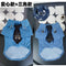 Fuzzy Blue patterned Spring time Shirt