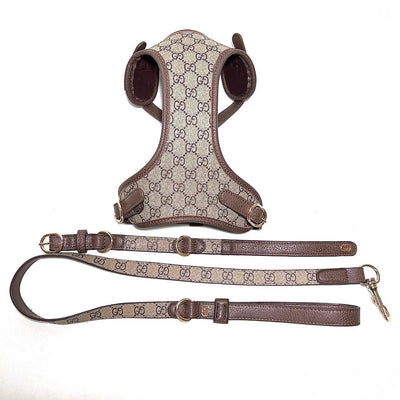 Luxury Leather Poochi Harness, Collar & Lead