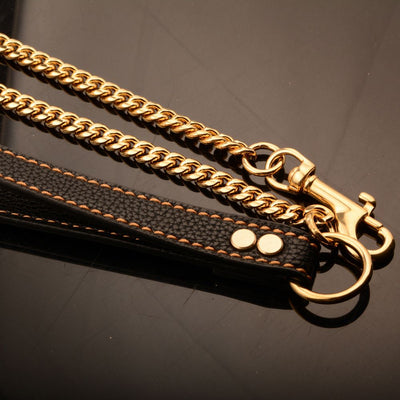 Cuban Link Gold Chain Dog Bold Leash