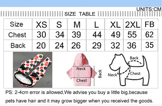 Doggo Red Black Dot Fire Coat