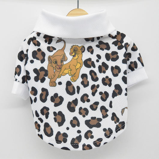 Doggo Lion Print Dog Polo Shirt Rewind Summer