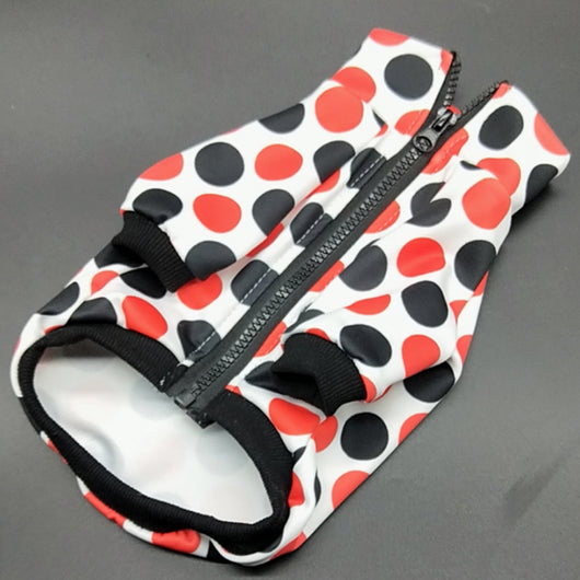 Doggo Red Black Dot Fire Coat