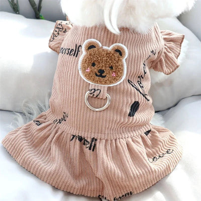 Sweet Baby Bear Abstract Dress