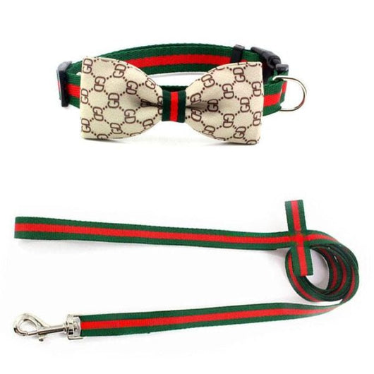 GG Bow Tie Collar Leash Redux Set