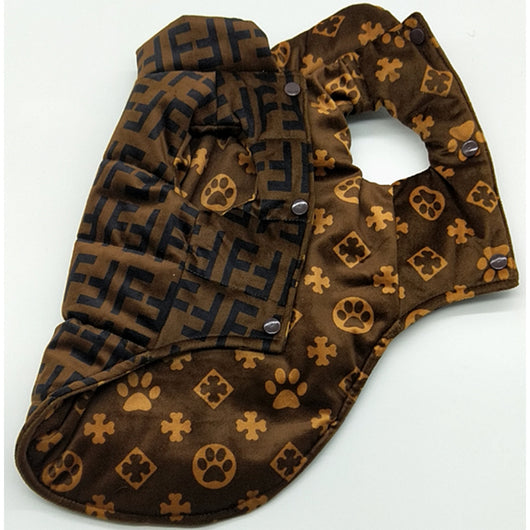 Manteau réversible marron FF