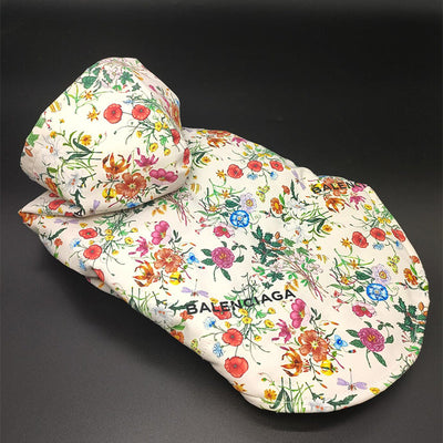 Veste en fourrure florale pour chien Pawlenciaga