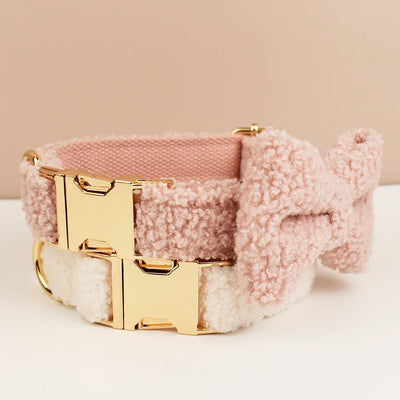 Teddy Bow Collar And Leash Vintage Set