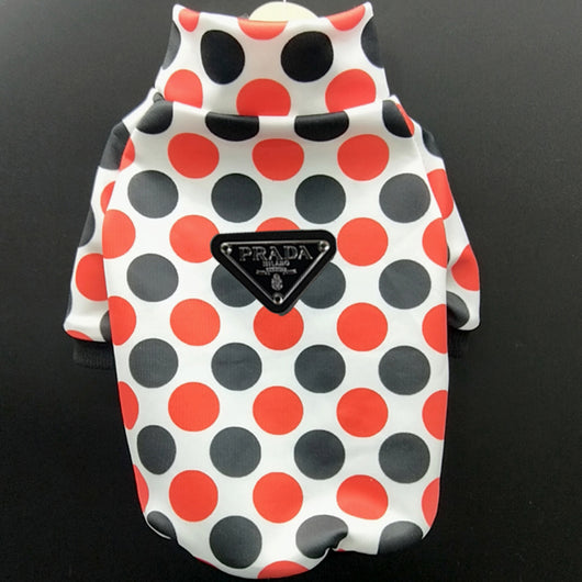 Doggo Red Black Dot Fire Coat