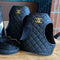 Black Step-In Harness + Leash Set - Quilted PU Leather (S–XL)