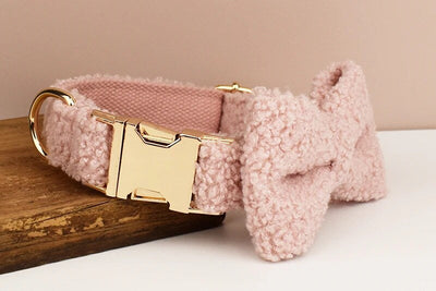 Teddy Bow Collar And Leash Vintage Set