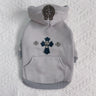 Chrome Hearts Grey Cross Embellished Hoodie