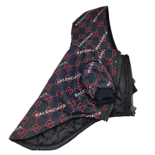 Chaqueta de lujo para perros con diseño de lunares de BB