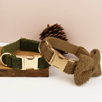 Teddy Bow Collar And Leash Vintage Set