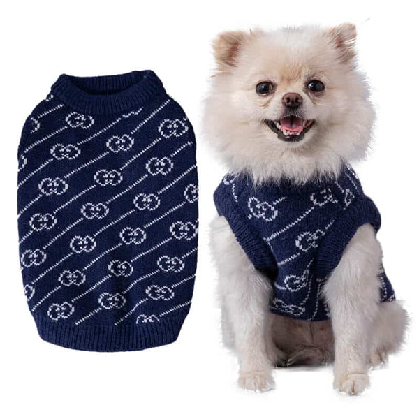 Navy Blue Dog Clean Sweater