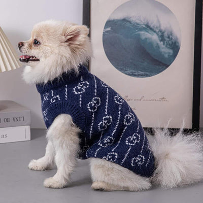Navy Blue Dog Clean Sweater