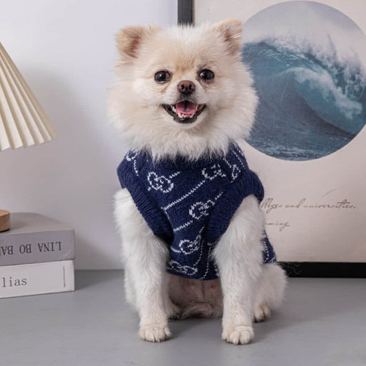 Navy Blue Dog Clean Sweater