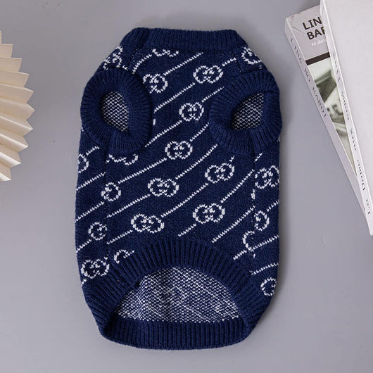Navy Blue Dog Clean Sweater