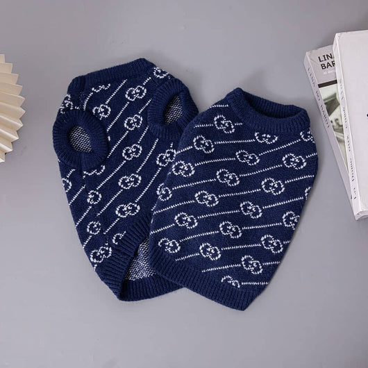 Navy Blue Dog Clean Sweater