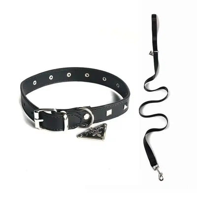 Luxury Black Collar & Leash Supreme Set