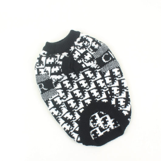 DD Black Alphabet Bubbly Sweater