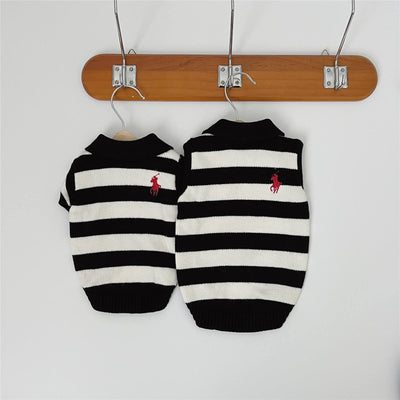 Stripe Dog Retro Sweater