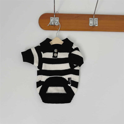 Stripe Dog Retro Sweater