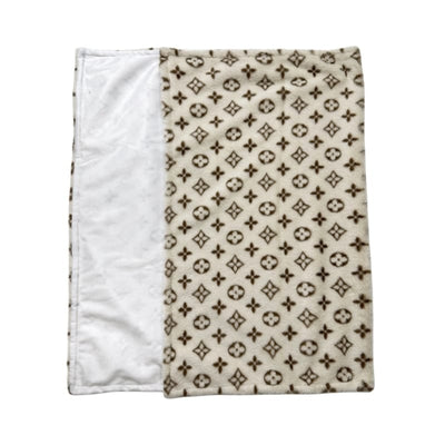 Soft Blanket With Brown Abstract Print