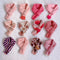 Knitted pink and patterned pet Scarf