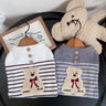 DASM BEAR Striped Knit Bear Sweater