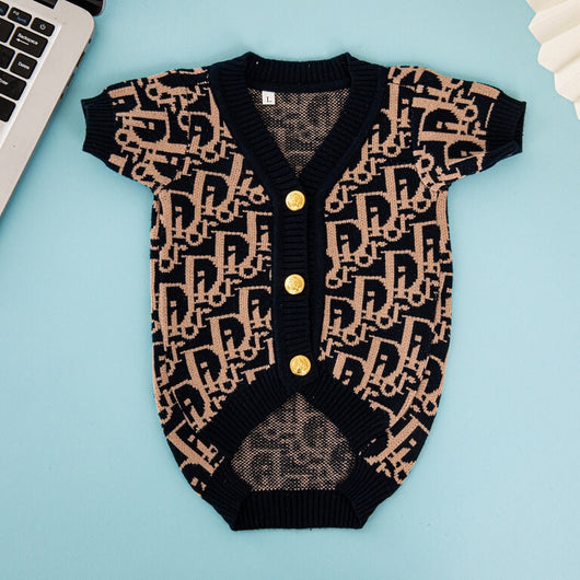 Black And White Dog Retro Sweater