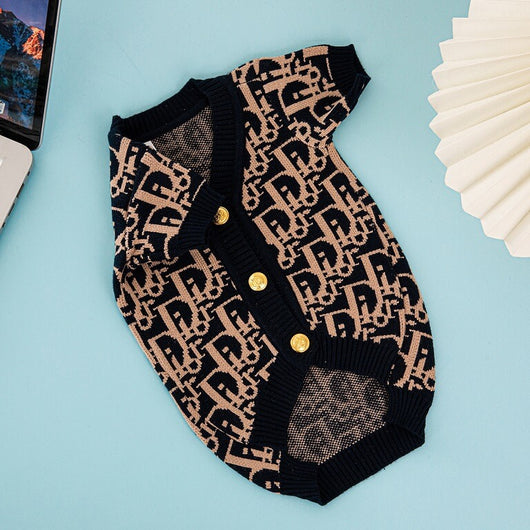 Black And White Dog Retro Sweater