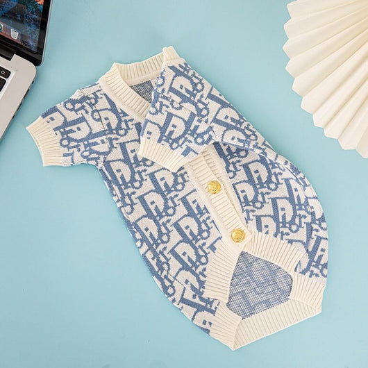 Black And White Dog Retro Sweater