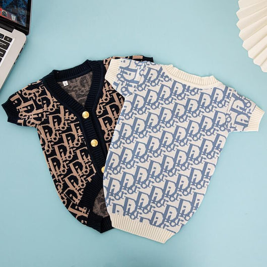 Black And White Dog Retro Sweater