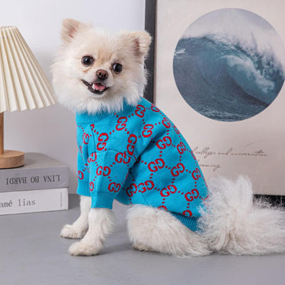 Cute Blue Dog Snatched Sweater
