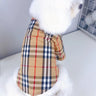 BB Plaid button-up dog Tee