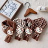 Hello Kitty Brown Patterned Knitted Scarf