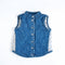 Denim Puffer Vest Dog Jacket