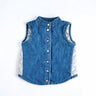 Denim Puffer Vest Dog Jacket