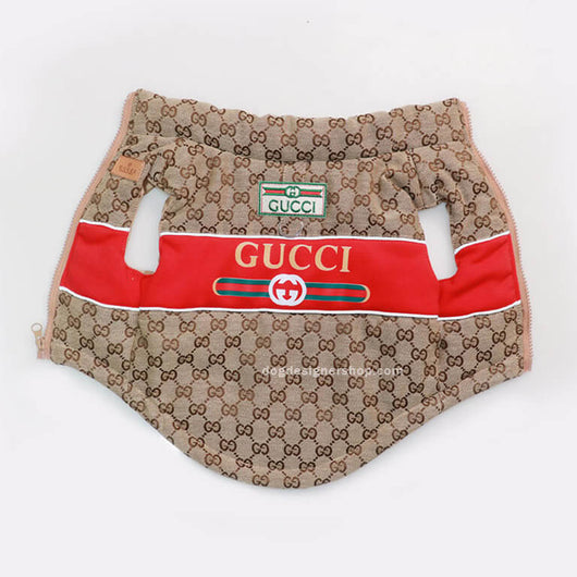 Designer Dog Coats With Golden Leash