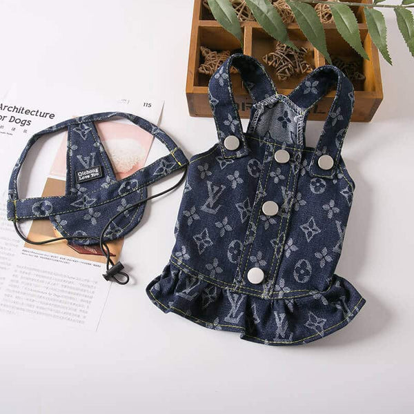 Designer Cute Dog Dresses With Cap