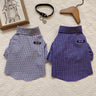 Miu Miu Blue Plaid Pet Tee