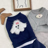 Dog with Fluffy Dog Patch Sweatshirt