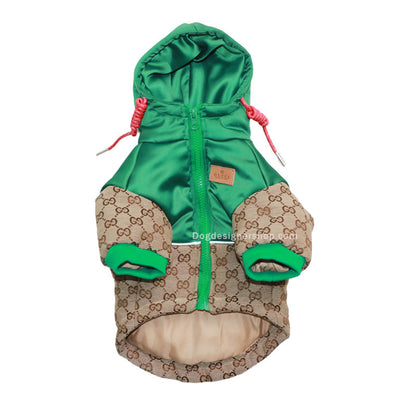 Khaki Pet Clothing Puffer Offbeat Coat