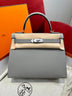 Kelly 28 Blue Lin Luxury Bag