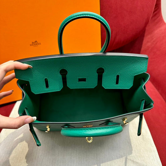 Birkin 25 Velvet Green Luxury Bag